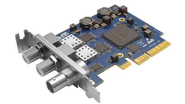 DTA-2127 - Quad DVB-S2X Receiver with 3G-SDI-ASI Output for PCIe