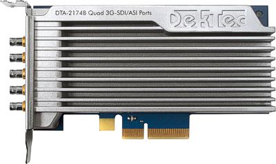 DTA-2174B - Quad 3G-SDI/ASI ports (1x12G) for PCIe