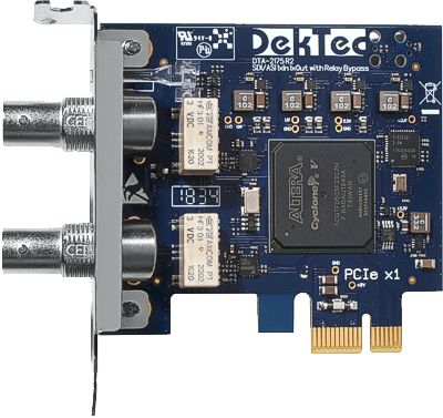 DTA-2175 - HD-SDI/ASI input+output with relay bypass for PCIe