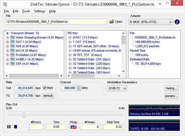 DTC-300-SP - Stream Player for R&D, Testing and Demos